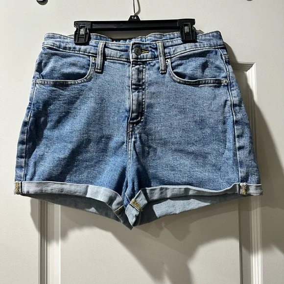 Wild Fable Denim Blue Women's Vintage Look Shorts - Size 10 - Picture 1 of 7